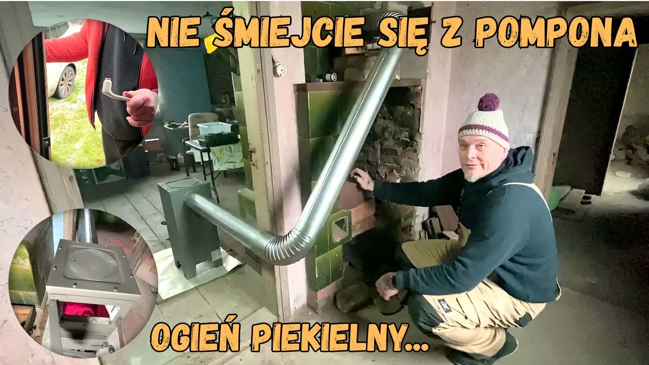 Klamka wzieła i się ułamała🤪Pierwsze uruchomienie pieca w starym domu🔥 #remontdomu #siedlisko #diy