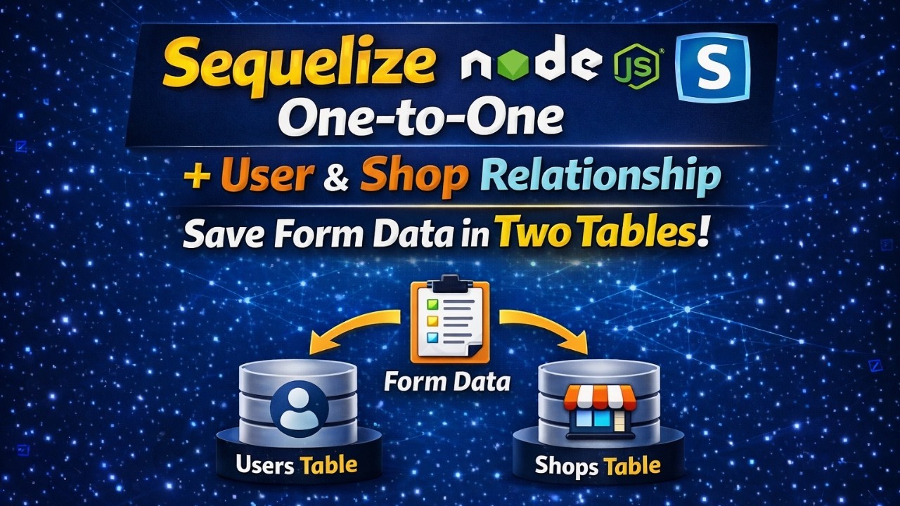 Sequelize One-to-One Association in Node.js | Store One Form Data into Two Tables