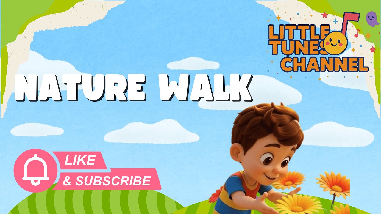 Nature Walk 🌿 | Learn Nature Words in English | Kids Learning Song | Little Tunes