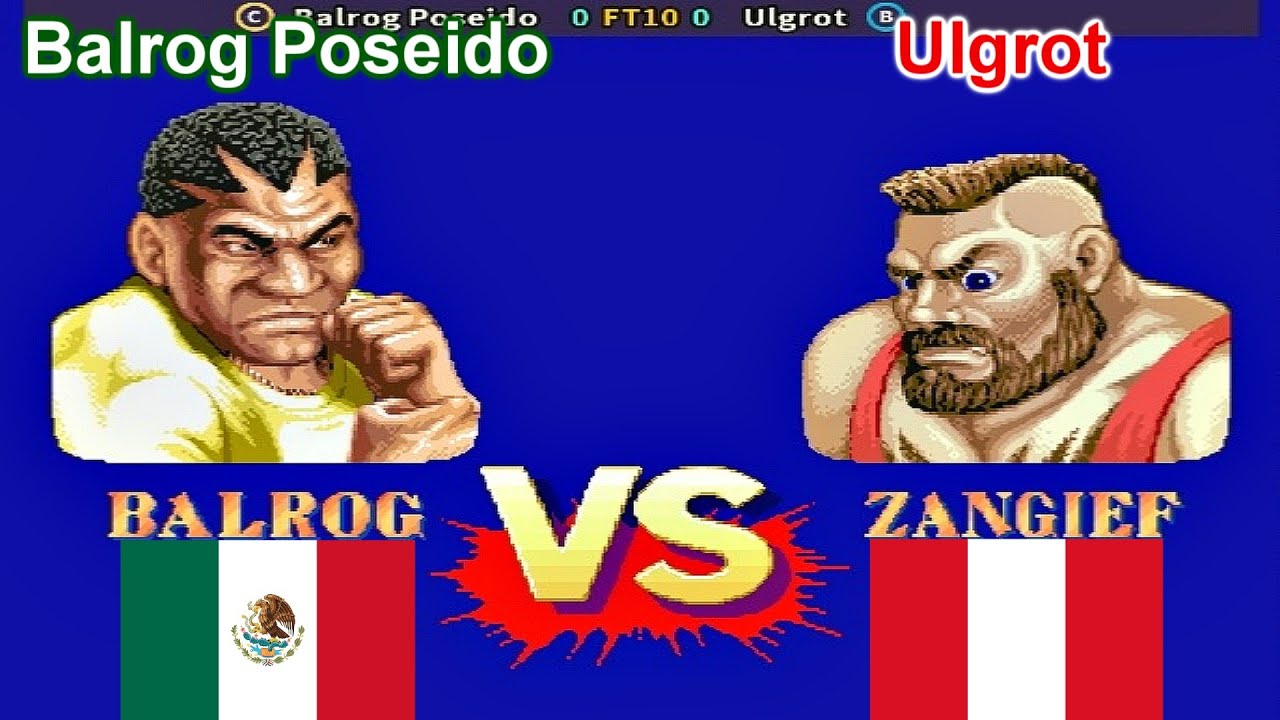 Street Fighter II': Champion Edition - Balrog Poseido vs Ulgrot FT10 [Rematch]