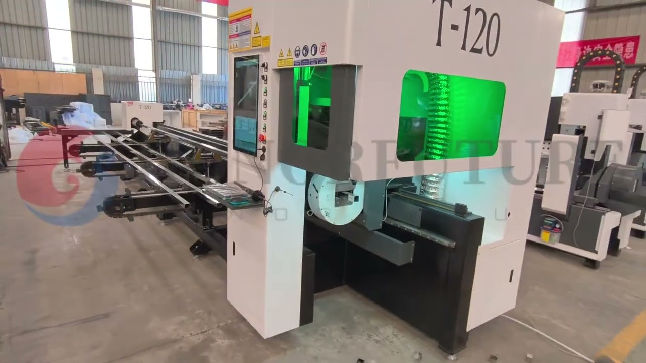 Auto feeding CNC pipe laser cutting machine, auto loading tube cutting machine
