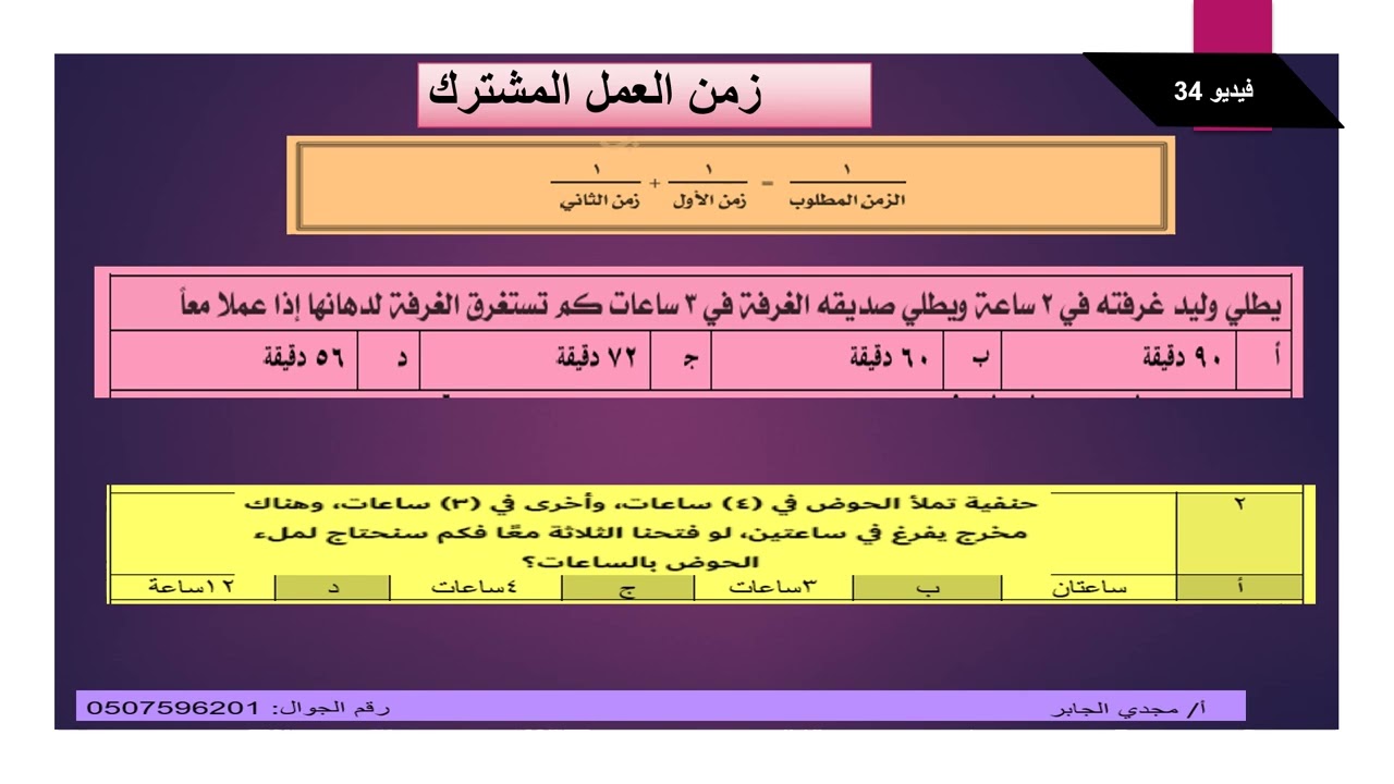 مهارة زمن العمل المشترك