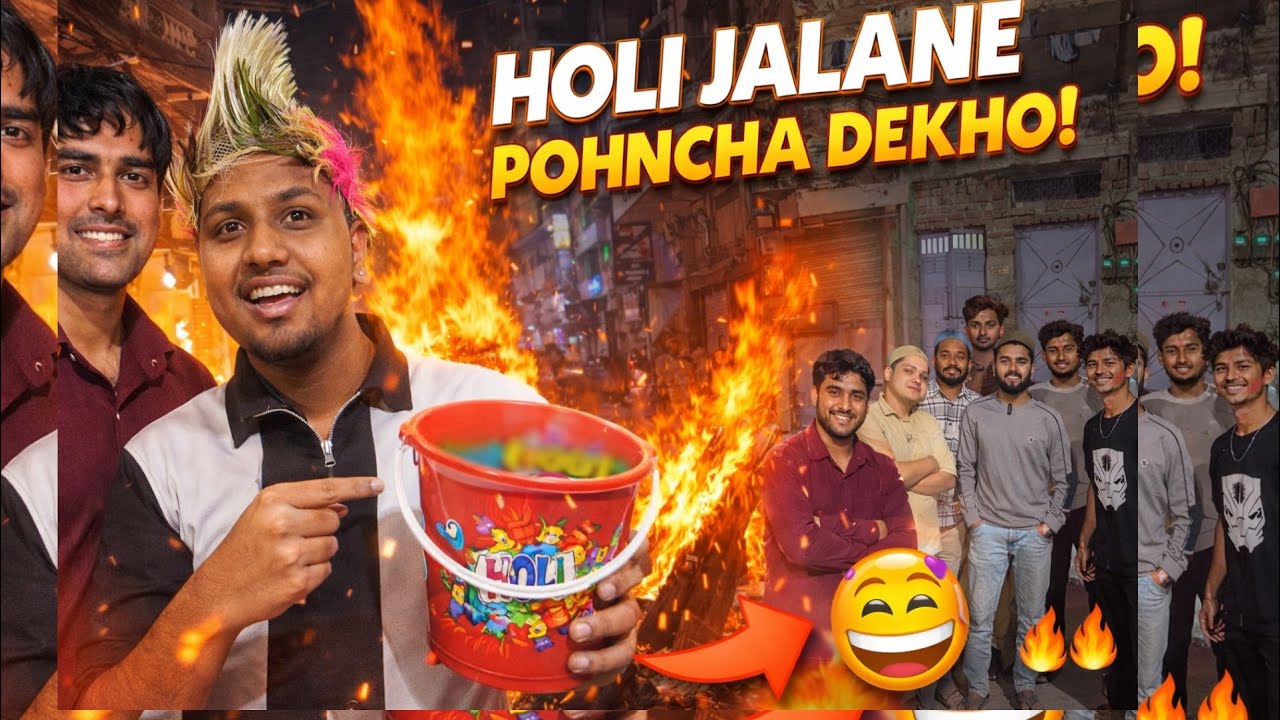Holika Dahan Celebration With Friends 🔥🎉 | Full Masti Vlog