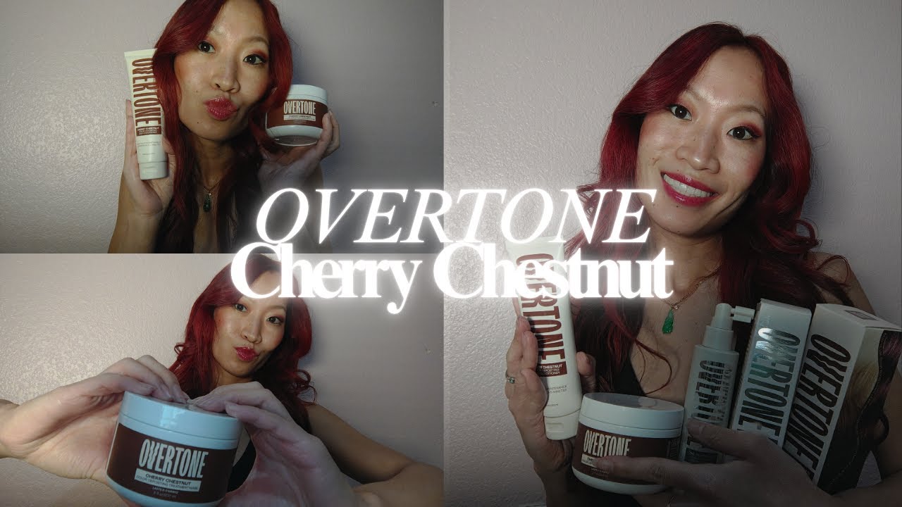 Attempting The Butterfly Cut & Trying Out Overtone Cherry Chestnut Color Depositing Treatment Mask 🍒