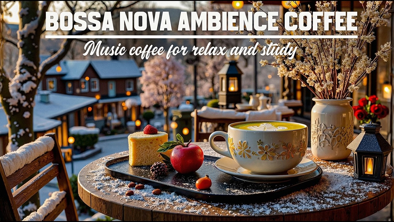 Winter Bossa Nova Coffee ☕ Cozy Café Ambience for Study, Relax & Happy Morning