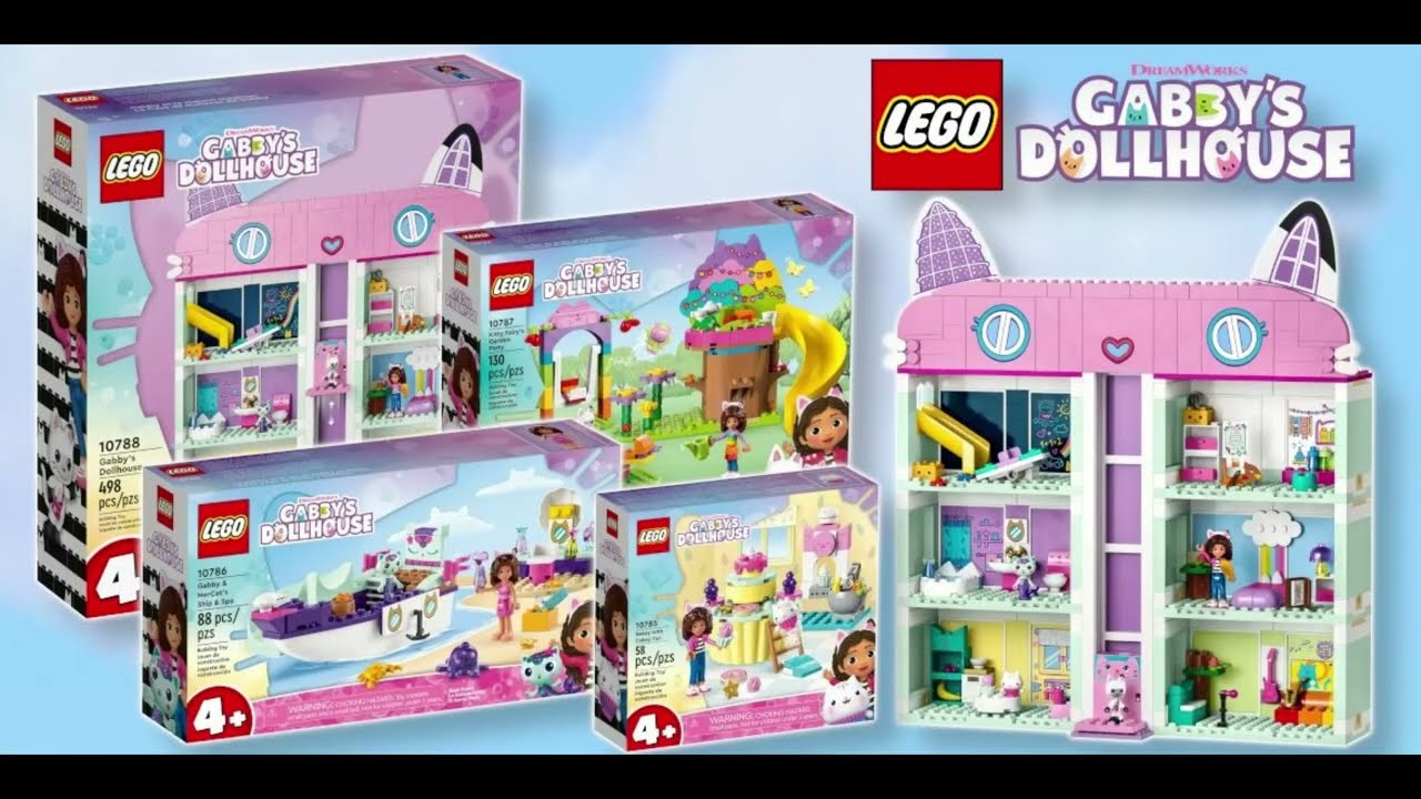New LEGO Gabby's Dollhouse Sets. (ALL 4)