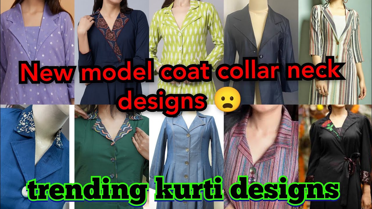 Trending coat collar neck design/kurti neck design for collar /coat collar kurta #Ayishafashionworld