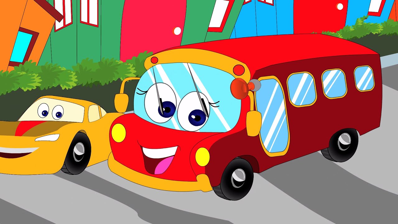 Ruedas en el autobús | Ruedas canción | Canción Para niños | la poesía infantil | Wheels On The Bus