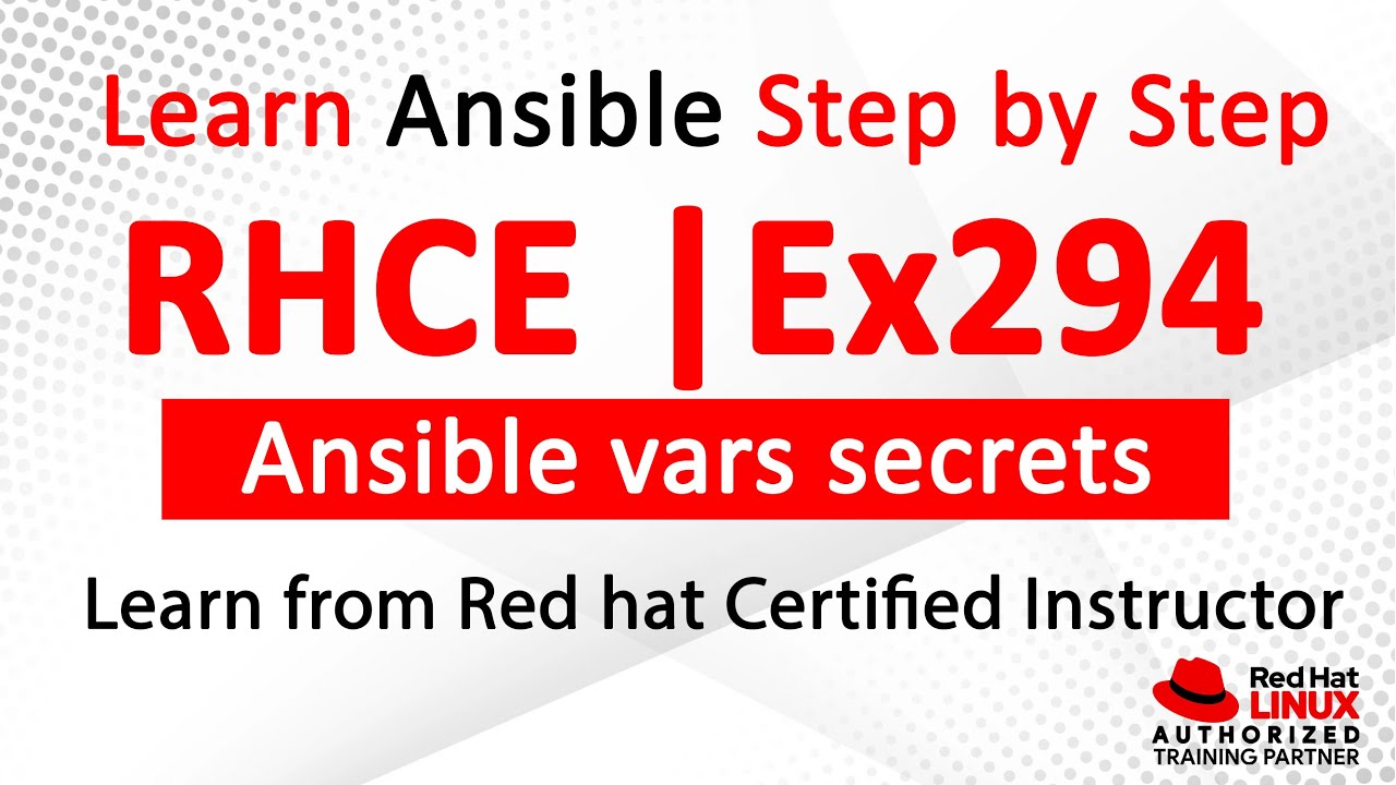 Learn Ansible Step by Step | RHCE | Ex294v9 Training Tutorial with Certification