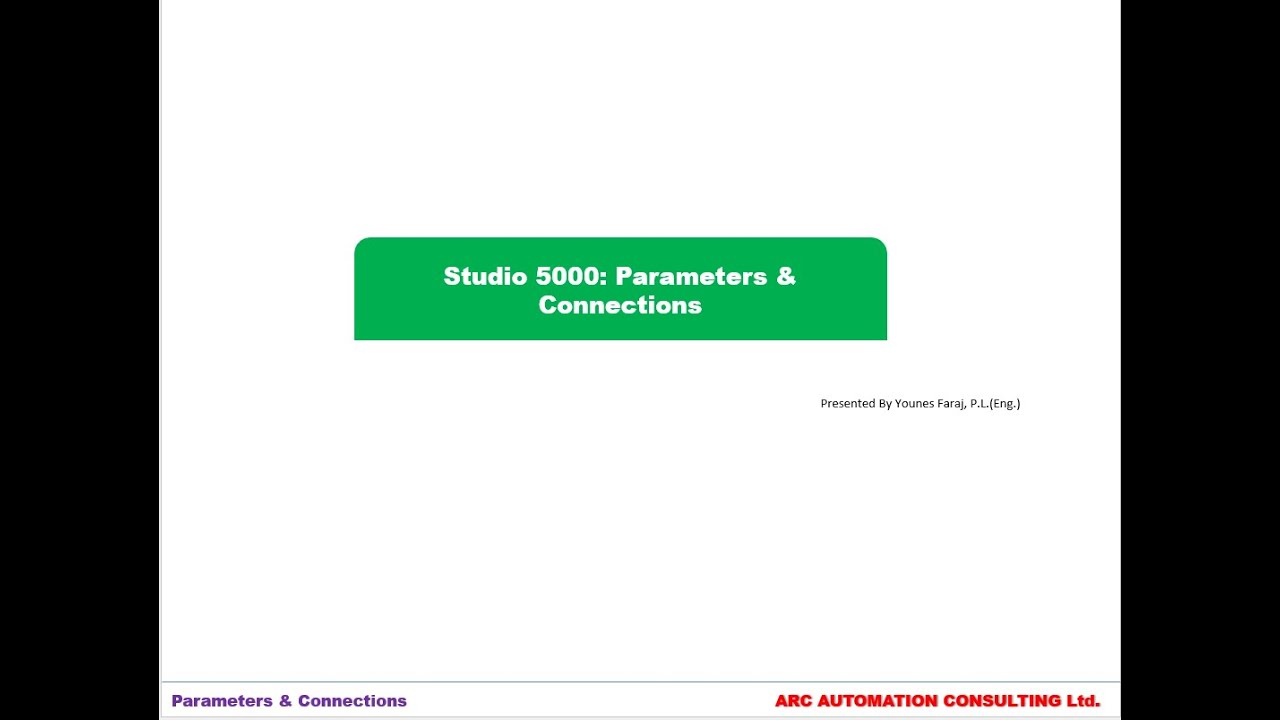 Studio 5000: Understanding Parameters & Connections
