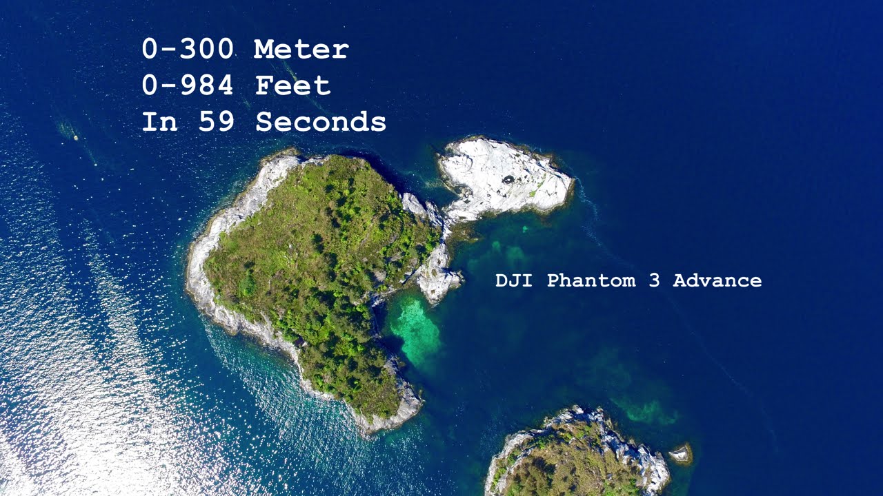 DJI Phantom 3 Advanced 0-300m/984 Feet in 59 Seconds