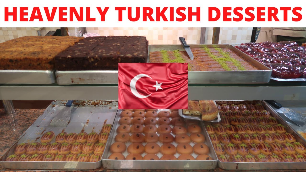 Eating HEAVENLY TURKISH DESSERTS | Fıstıklı Sarma, Kadayıf, Ayva tatlısı In Istanbul, Turkey!