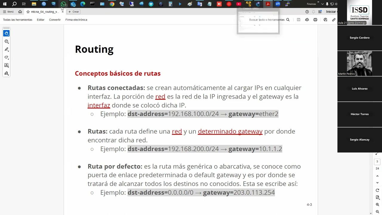 REDES DE DATOS CON MIKROTIK - CLASE 3: ROUTING ESTÁTICO/RIP (V7)  - MARZO 2025 - 14.04.2025