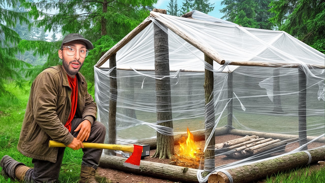 Construí una Cabaña con Film Transparente en el Bosque… y Salió muy Mal