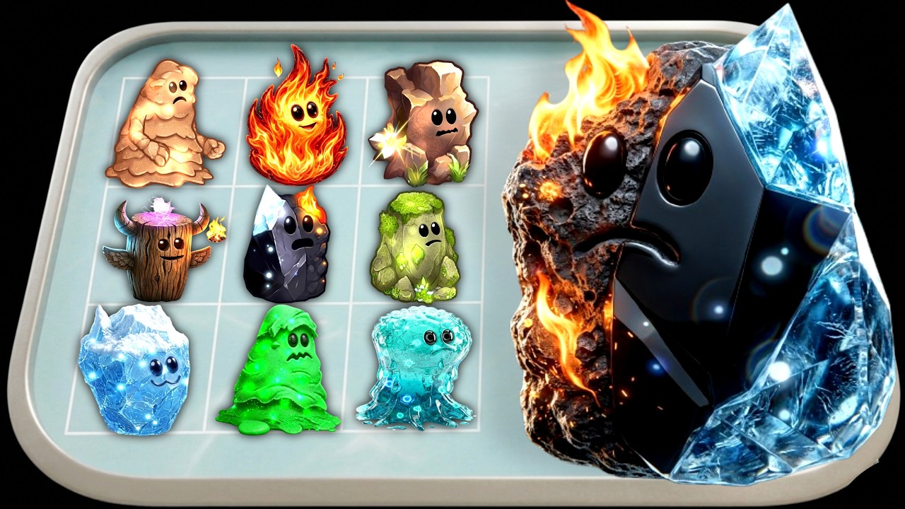 NEW ! Elemental Merge  Master Battle - 3d Eliment Evolution, Eliment Merge Monster