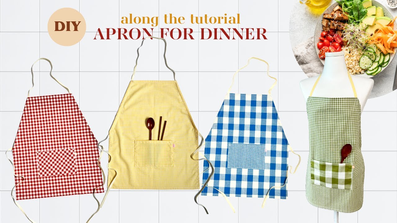 APRON #12_가족들을 위한 식사용 앞치마 만들기ㅣSimple & Useful APRON l Beginners Friendly l LET'S SEWING