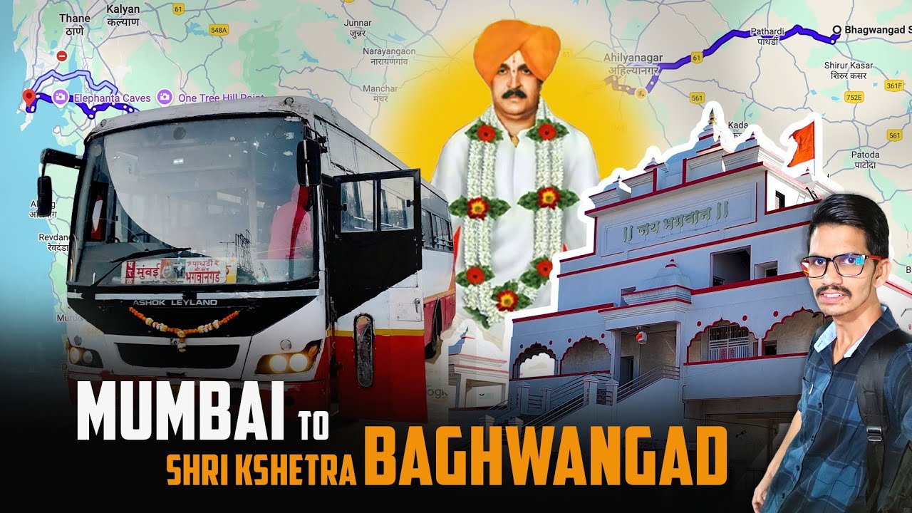 Mumbai To Shri Kshetra Bhagwangad Bus Journey In MSRTC Lal Pari MS Via Karanji Ghat #busjourney