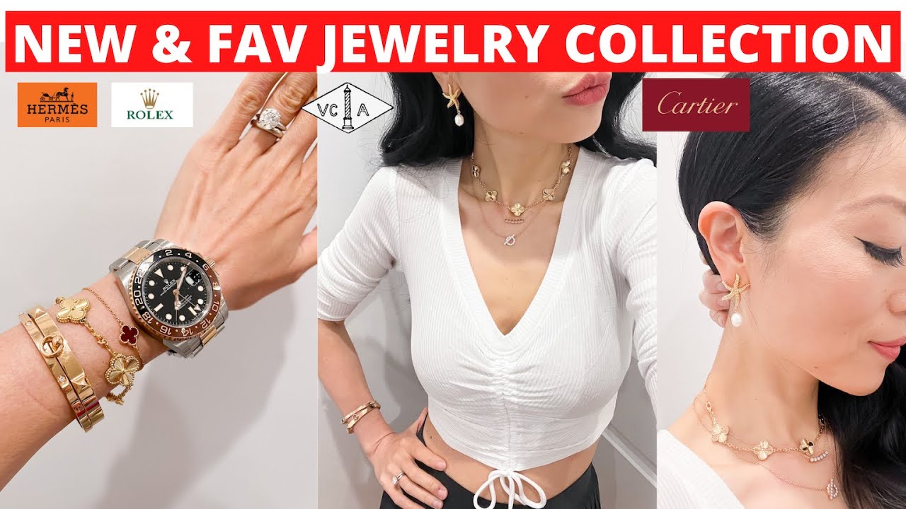 NEW AND CURRENT FAVORITE JEWELRY COLLECTION | Van cleef and arpels, cartier, Hermes, Baublebar etc