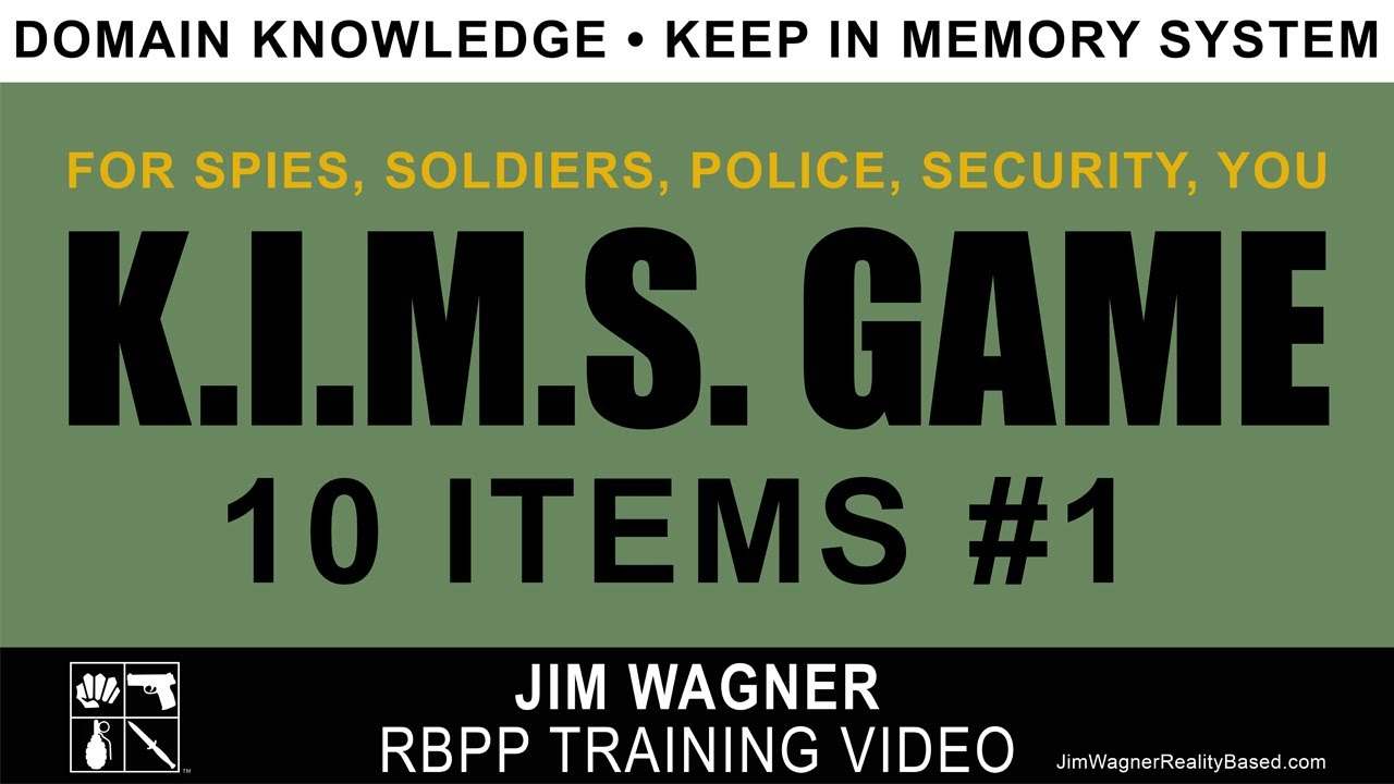 Предметы №1 из игры K.I.M.S. Game 10 от Джима Вагнера