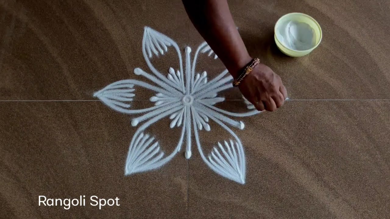 Aadi Sunday Special Rangoli Design  ||  Rangoli Spot