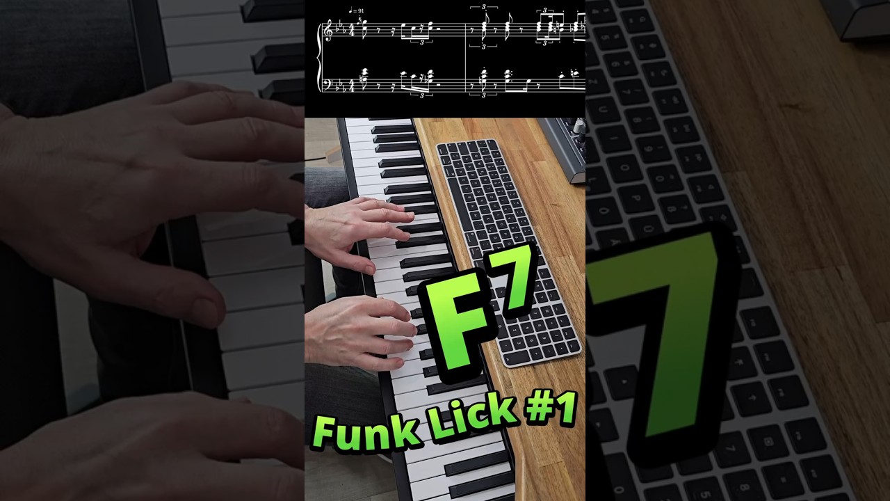 F7-Funk Lick #1 #jazzpiano #jazz# #jazztutorial #licks #funk #rainerboeke