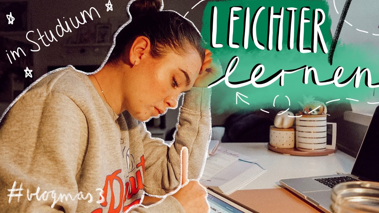Vlogmas #3 - Leichter LERNEN im STUDIUM - Lerntechniken um weniger auswendig zu lernen, LERNTIPPS