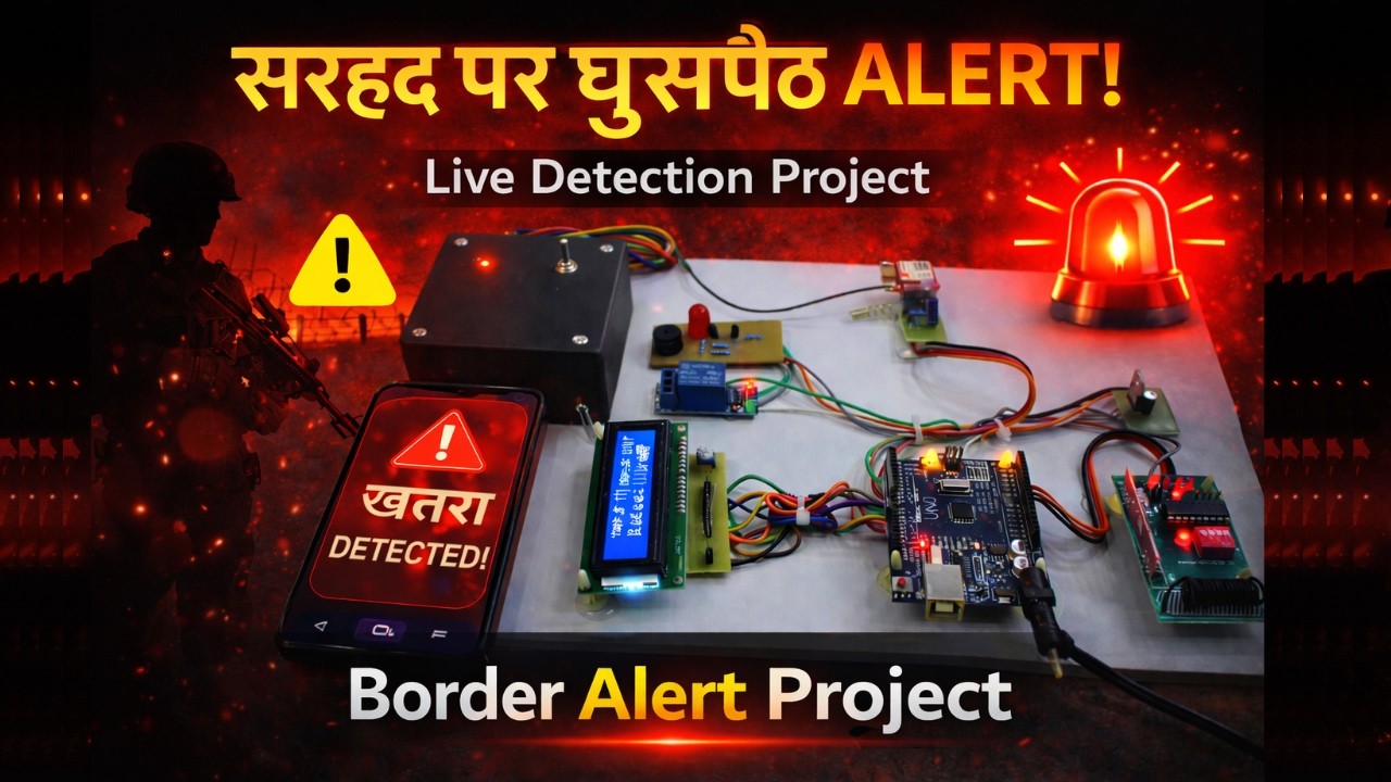 Border Intrusion Detection System Project Working Demo | Arduino GSM | Hindi