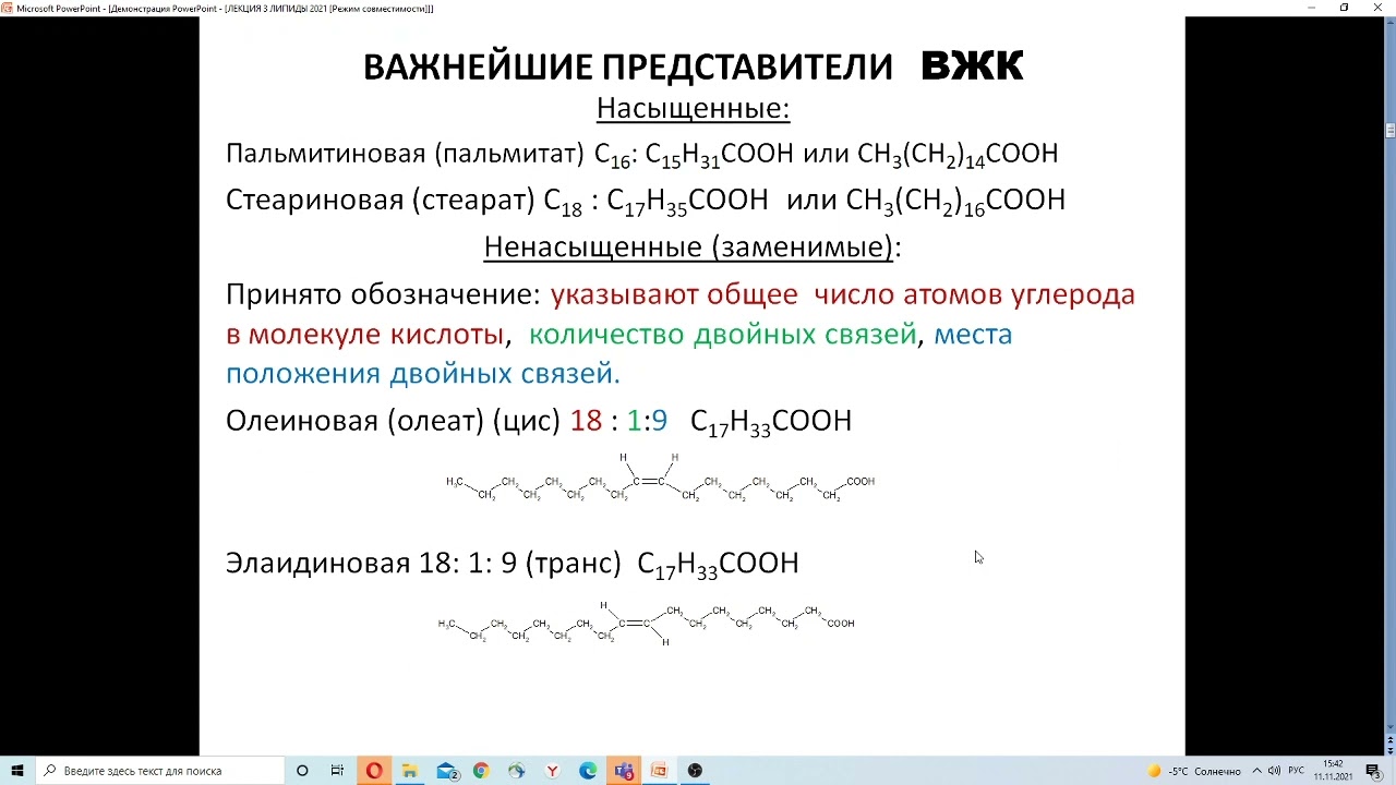 Лекция 3  ВЖК  Липиды  Фосфолипиды