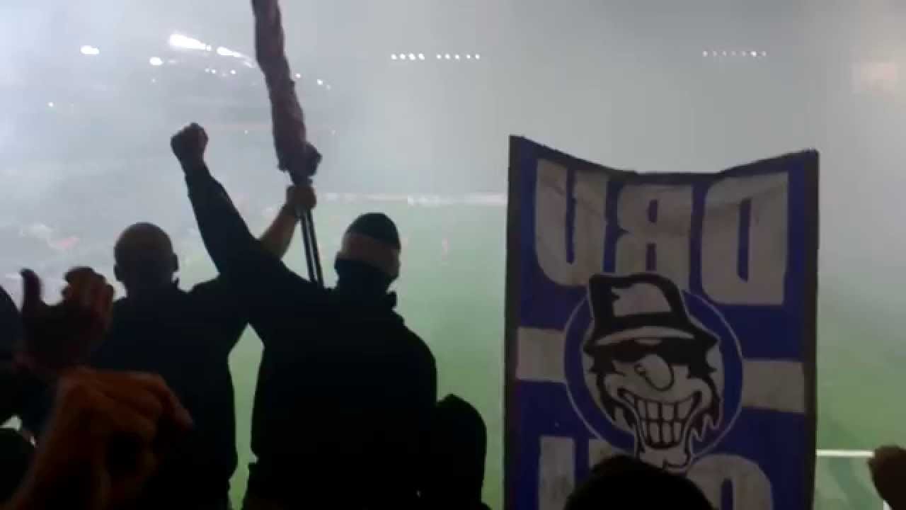 KRC Genk 3-2 KAA Gent protestactie Tribune Zuid 2014-2015