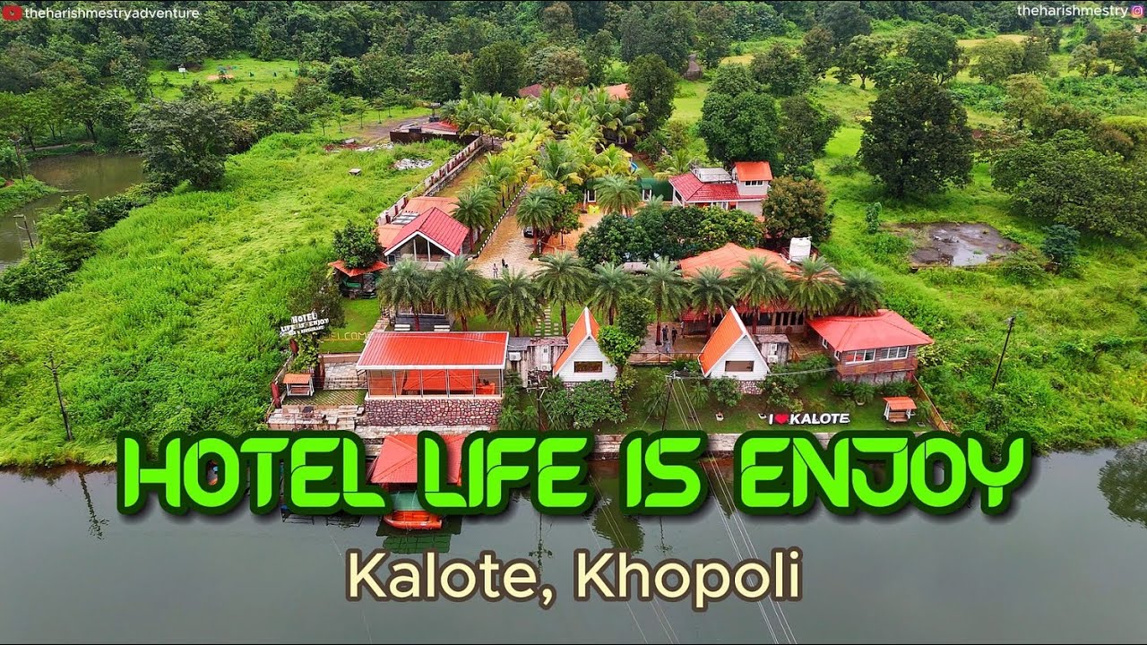 Hotel Life is Enjoy | Review | Drontshots | Best Resort in Khopoli | KAYAKING | JETSKI | GAME ZONE
