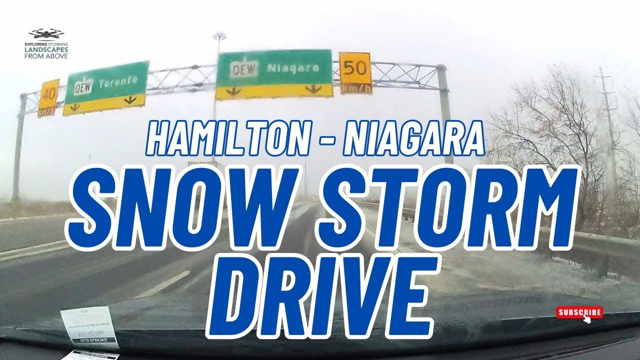 Snow Storm Drive | Hamilton to Niagara | Winter Whiteout POV