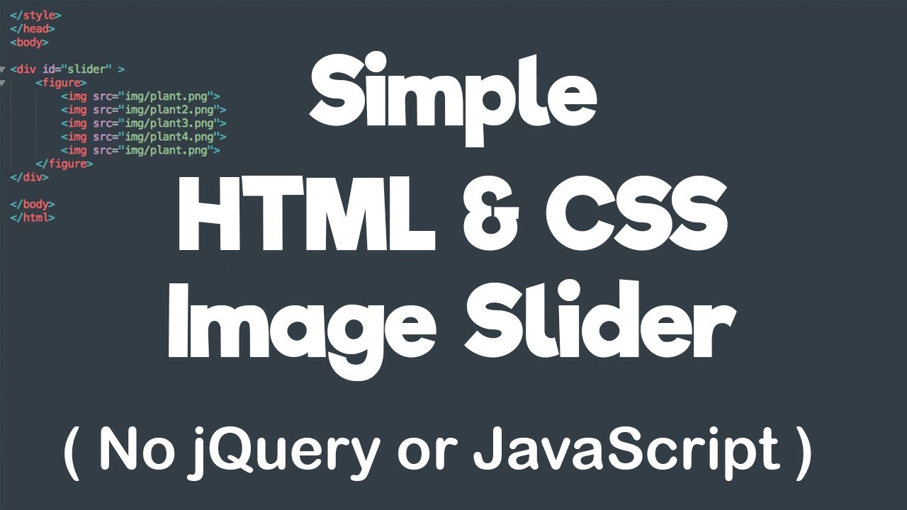 Простой слайдер изображений HTML и CSS — без jQuery или JavaScript