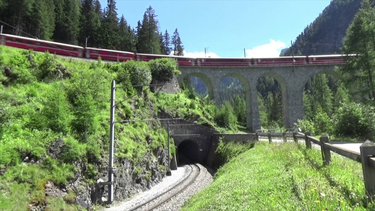 Die Albulabahn zwischen Preda und Bergün