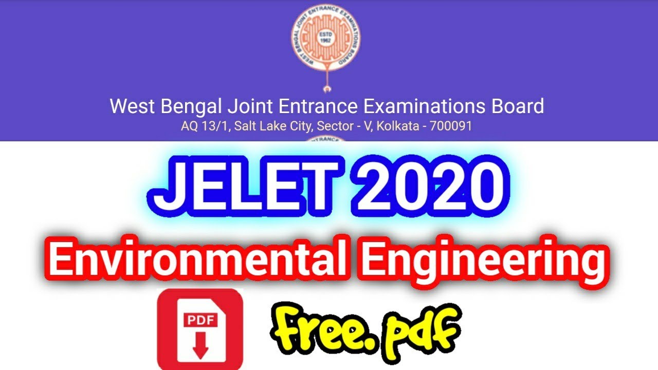 Jelet 2020🆕 Environmental Engineering 🔥important question with free pdf