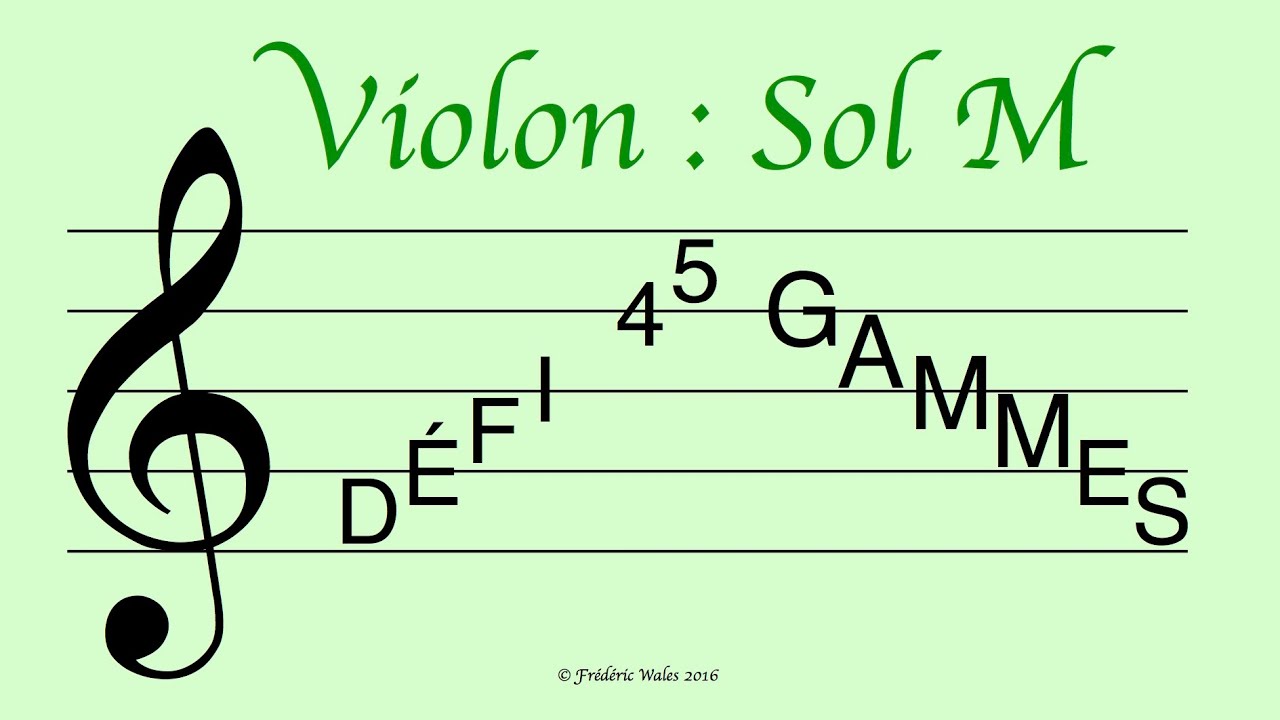 Gamme de Sol Majeur en 1ère position pour violon