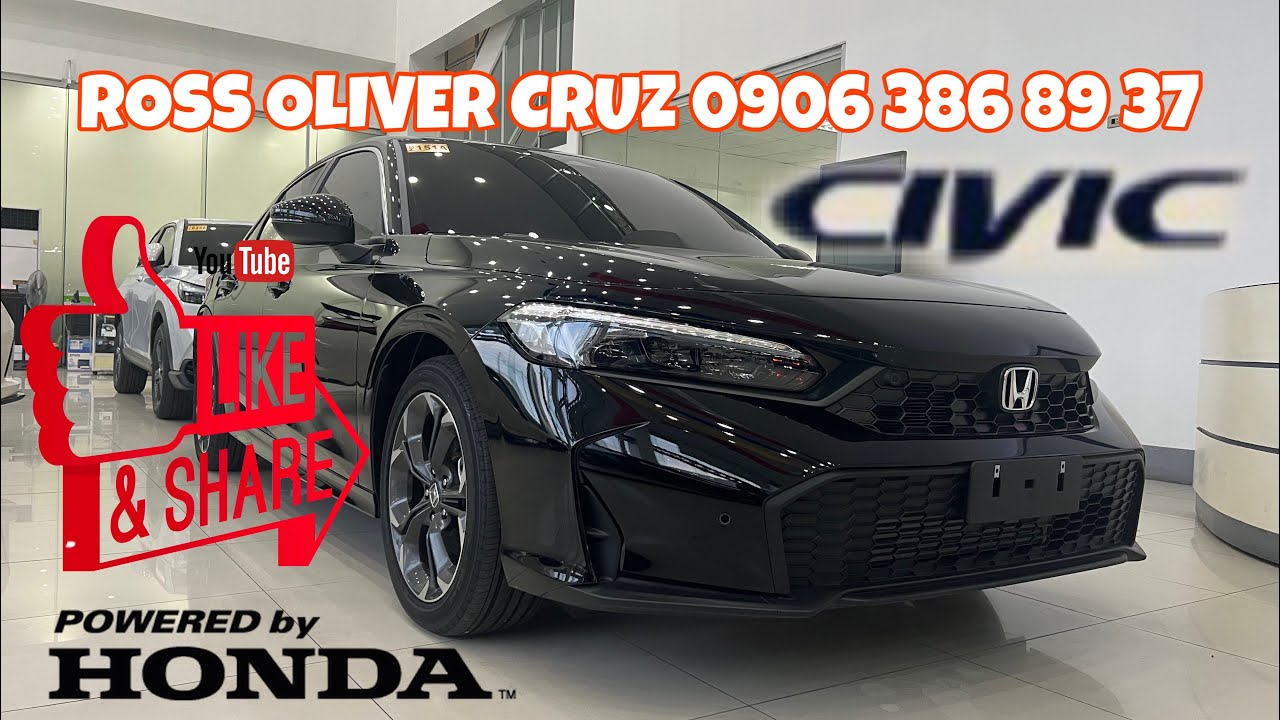 2025 Honda Civic 1.5 V Turbo CVT (Crystal Black Pearl)