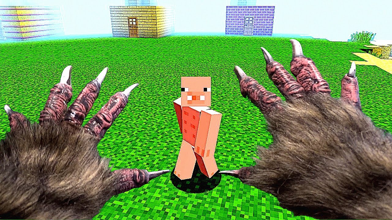 REALISTIC MINECRAFT ~ 1 WOLF vs 3 PIGS