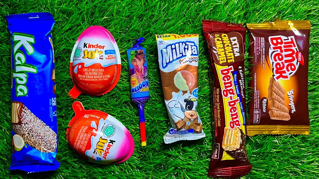 Satisfying video ASMR lollipop candy unboxing video ASMR opening video and chocolate covered candy