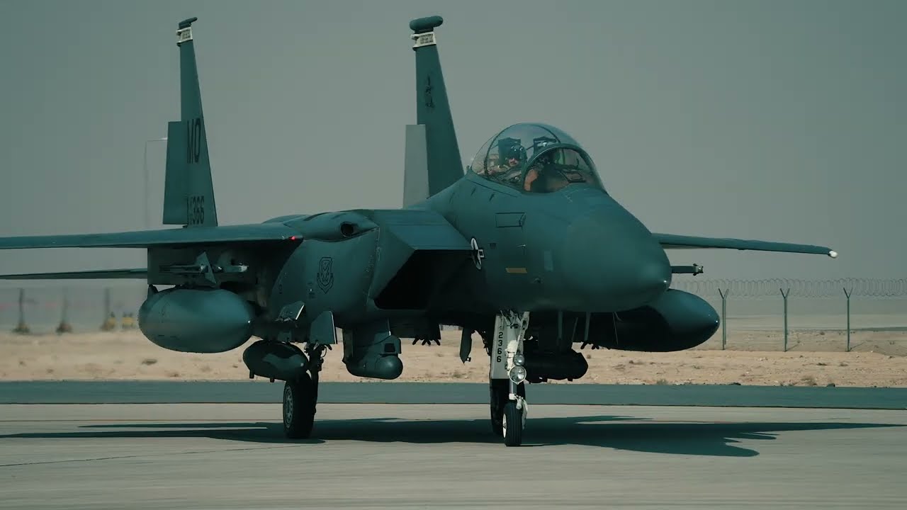 U.S. Air Force F-15E Strike Eagle Arriving at Dubai
