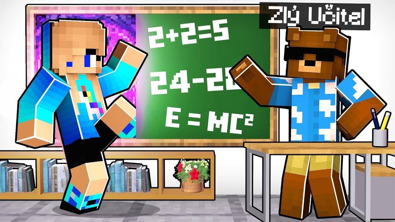 POSTAVILA jsem TAJNOU M&Iacute;STNOST, abych se SCHOVALA PŘED UČITELEM v Minecraftu! 👨&zwj;🏫📚@Medvid3k
