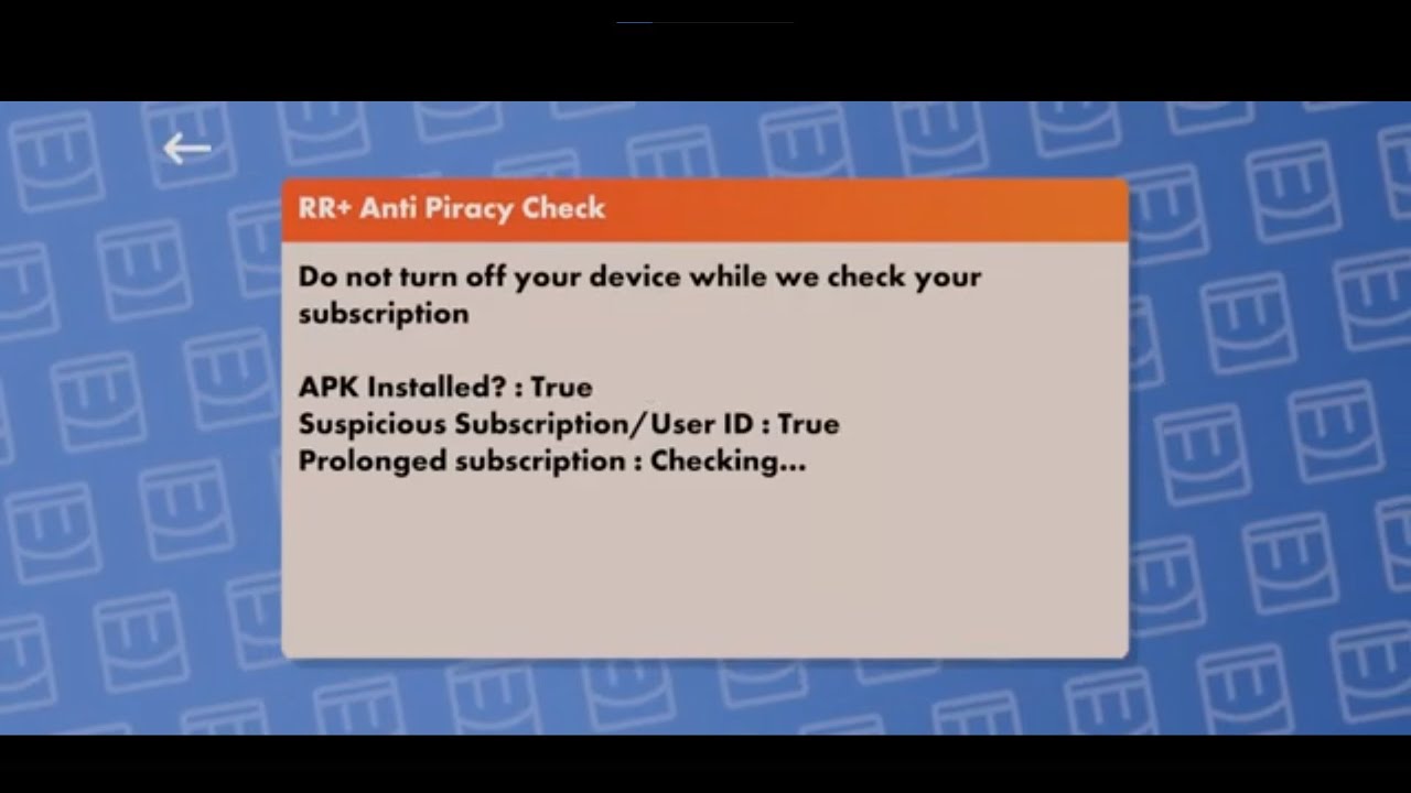 RR+ (Rec room plus) Anti Piracy screen