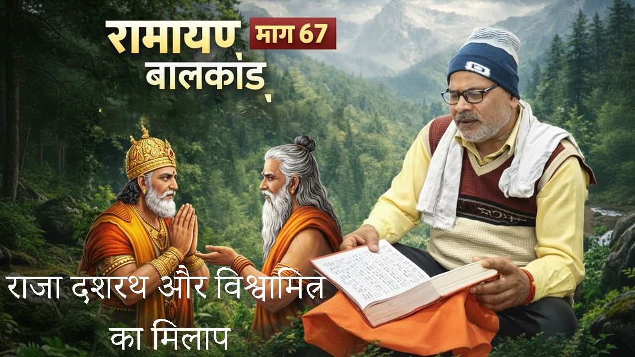 राजा दशरथ और विश्वामित्र जी का मिलाप | रामायण बालकाण्ड भाग 67 | अर्थ सहित❤️😍