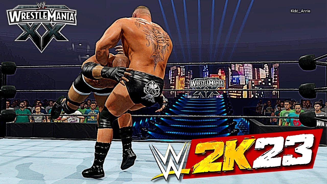 WWE 2K23 BROCK LESNAR VS GOLDBERG WRESTLEMANIA 20