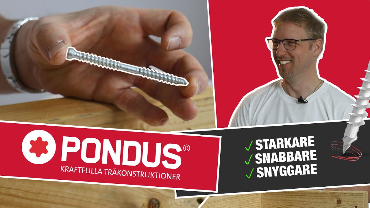 Smartare träkonstruktioner med PONDUS® Konstruktionsskruv