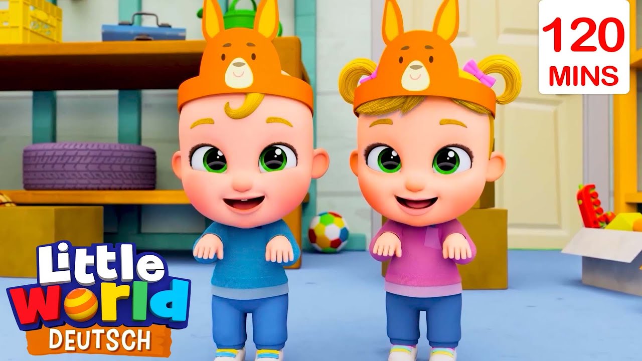 Wir hüpfen auf und ab 🐰 | Kinderlieder für Kleinkinder | Little World Deutsch