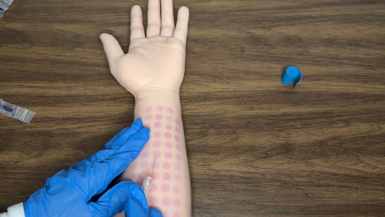 Short Allergy Test ASMR  (Measuring, Writing, Medical Role play) 