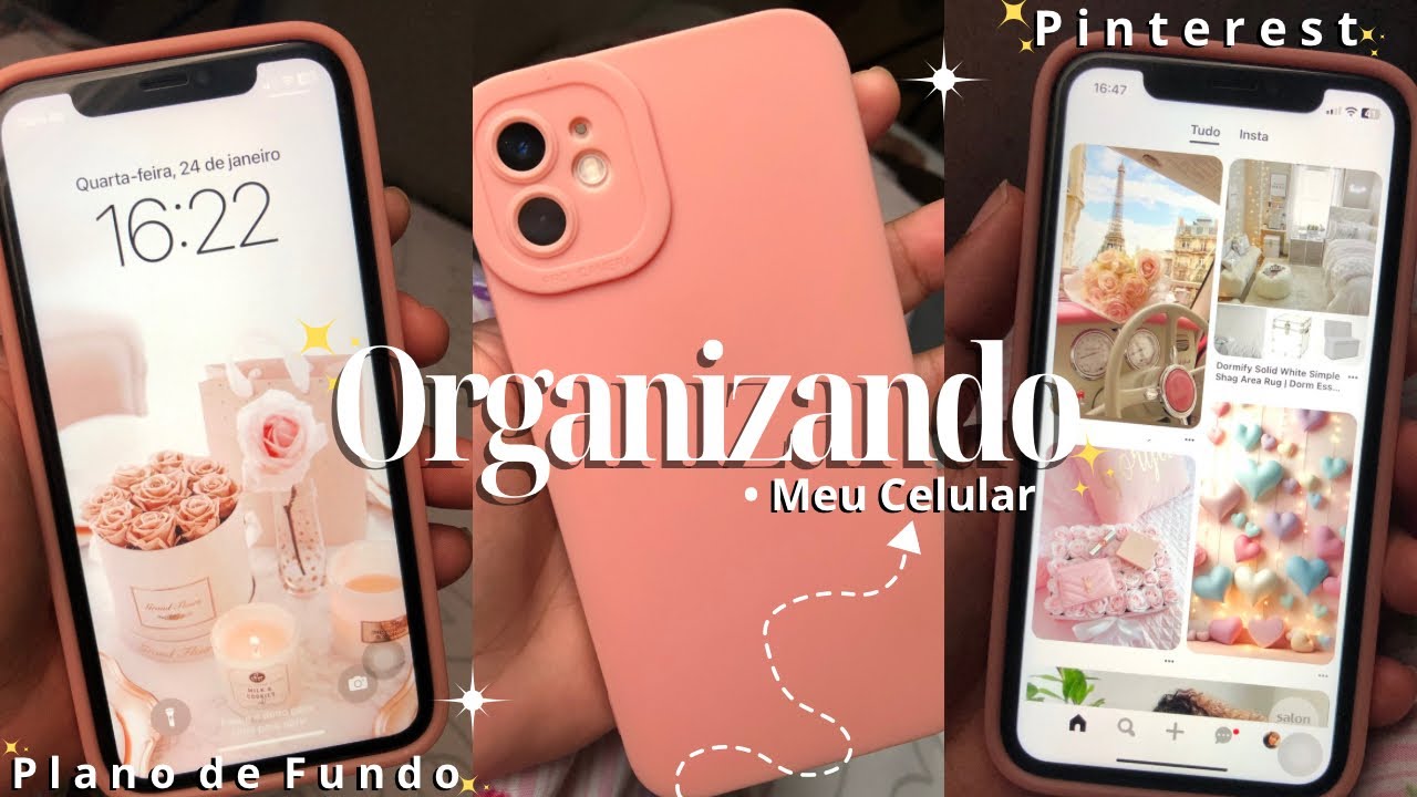 ORGANIZANDO MEU CELULAR DO ZERO📲 🩷 | IPHONE 11* | capinha | papel de parede.. #iphone11