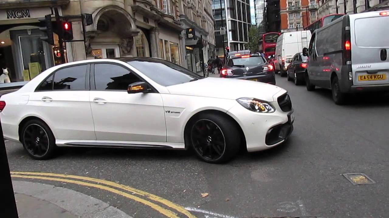 INSANE Mercedes E63 AMG with renntech downpipes Revs and Loud accelerations