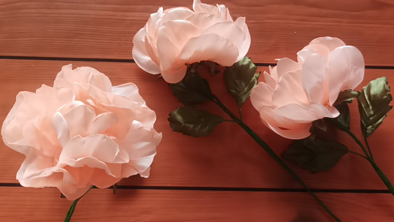 Bunga Peony || Tutorial Membuat Bunga Peony Dengan Pita Satin || DIY
