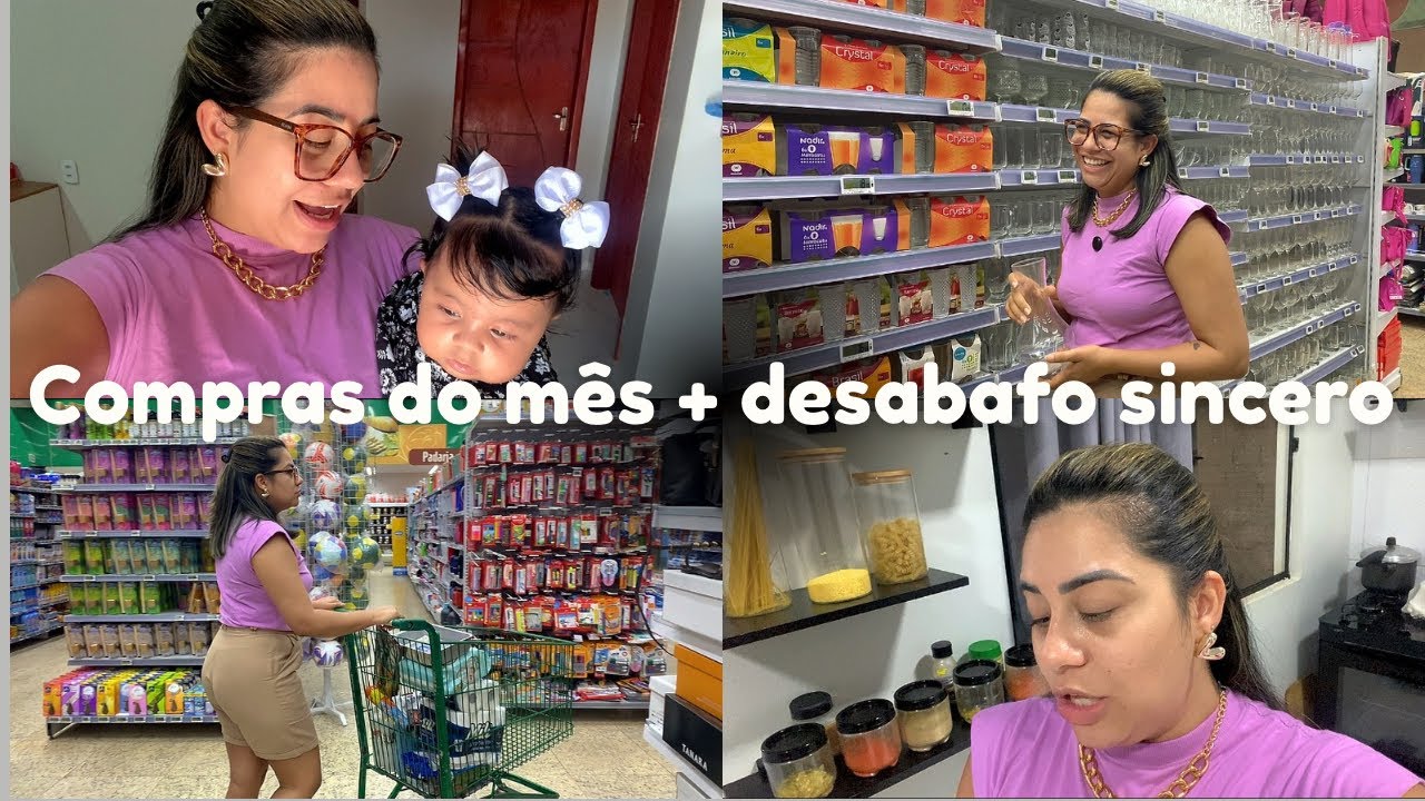 VLOG DE COMPRAS DO MÊS 🛒 | será que o YouTube não está entregando meus vídeos? 😔